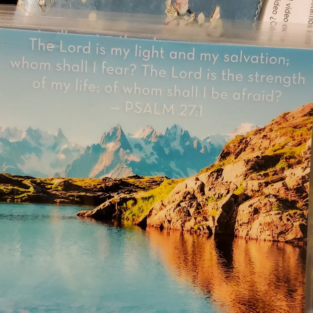 Happy Planner classic sized cover homemade Psalm 27:1 mountains *defects*